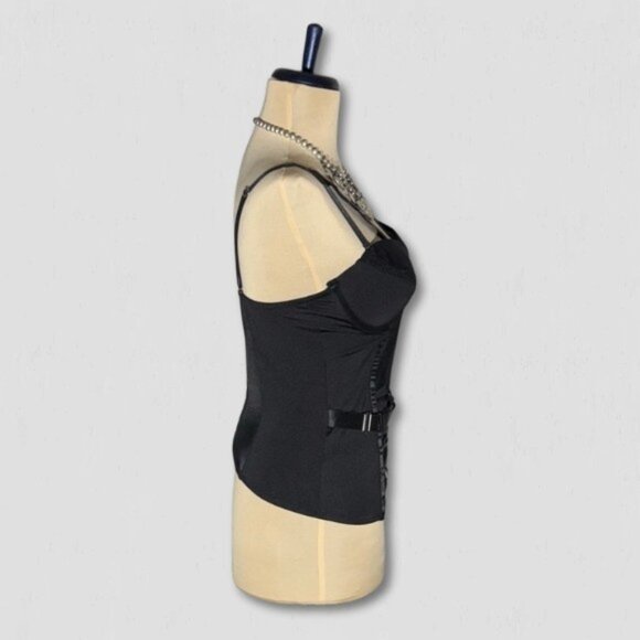 Spirit Halloween Corset Mesh Top Gothic Black Large - Picture 4 of 12